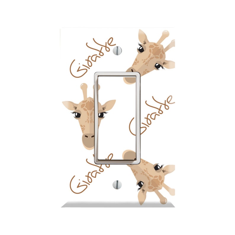 GIRAFFE Custom Wall Plate Giraffe Light Switch Cover Giraffe Etsy