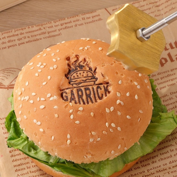 Plancha para marcar alimentos, plancha para marcar hamburguesas, plancha eléctrica para filetes, plancha para marcar logotipos, regalo para el Día del Padre