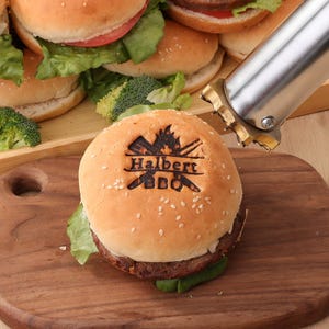 Custom Food Branding Iron with Logo, Customize Your Own Image, Burger Iron Stamp, BBQ Brand Iron, Small Business Food Tools