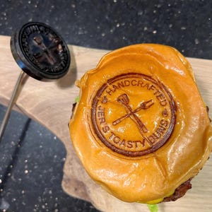 Hamburger Buns Branding Iron, 2-inch Food Branding Iron Stamp, Electric iron for Food, Logo Branding Iron,  Anniversary Gift for Him