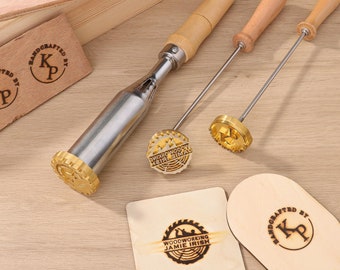 Custom Branding Iron - Wood Burning Stamp for Leather - Woodworking Gift for Dad