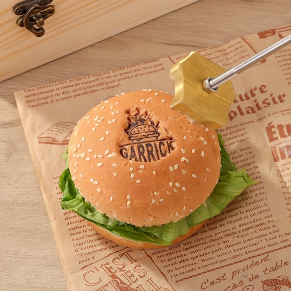 Custom Branding Iron for Food, Burger Branding Iron Stamp, Electric iron for Steak, Logo Branding Iron,  Father's Day Gift