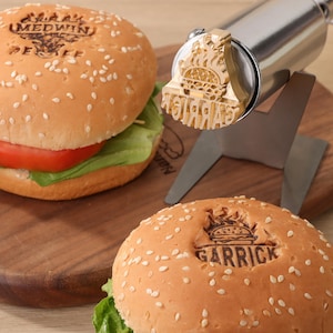 Custom Branding Iron for Burger Bun, BBQ Brand Iron, Food Branding Iron Stamp, Electric iron, Perfect Anniversary Gift