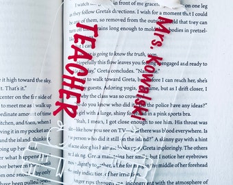 Personalized Teacher Book Bookmark
