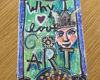 Artist Zine  Why I Love Art zine Mini book about Art Zine artist affirmations collaged artwork zine photocopied