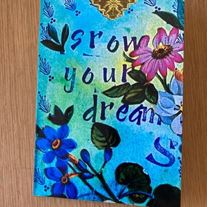 Rêve de carte de voeux collage - Faites grandir votre rêve, source d'inspiration technique mixte