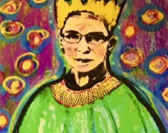 RBG mixed media collage print