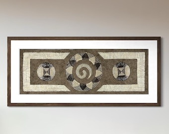 Mexican Mural Art on Handmade Amate Paper – Modern Mexican Art 47.2 x 15.7 (UNFRAMED)