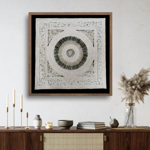 Décoration murale mexicaine en papier amate fait main – Art moderne – XL 31,49 po x 31,49 po – Treillis tissé (SANS CADRE)