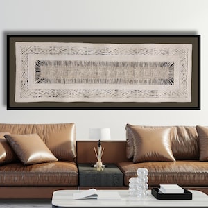 Art mural mexicain fait à la main sur papier Amate – Art mexicain moderne (sans cadre), 47,24 po x 15,74 po – Tissu carré.