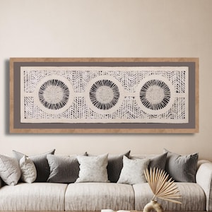 Handmade Mexican wall art on amate paper - Modern Mexican art - Authentic Mexican wall decor (unframed) 47 x 15.