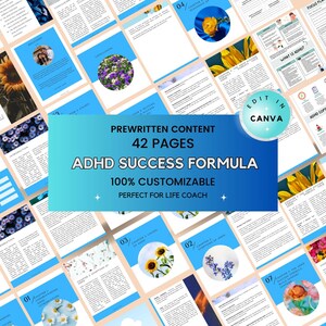 Done For You ADHD Success Formula Brandable Coaching Program,Workbook,Ebook,Guide|Content for ADHD Coach,Life Coach,Wellness,ADHD therapist
