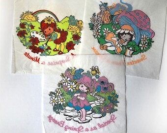 Iron-on transfers - Set of 3 - Vintage - Avon - Little Blossom and Friends (Strawberry Shortcake-style) - Crafts - Little Girls - Clothes