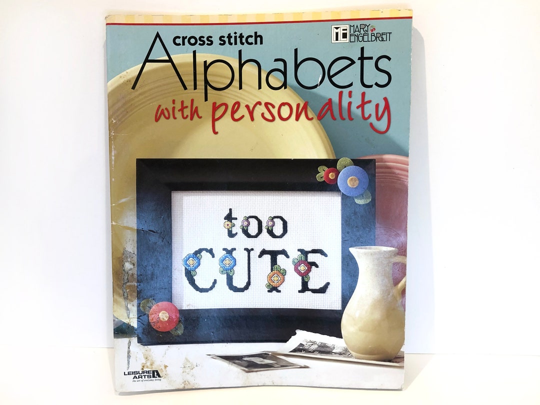 Mary Englebreit Charted Cross Stitch Pattern Book Alphabets With