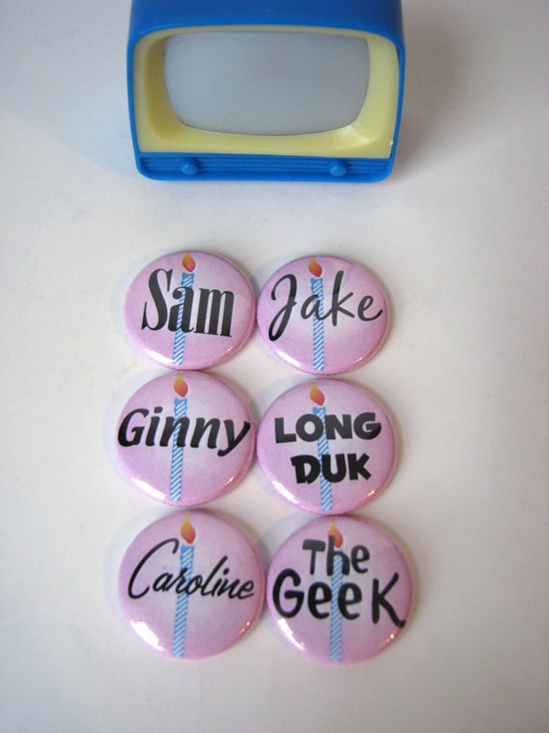 Sixteen Candles Magnets or Buttons set of 6 80's Movie Molly Ringwald High School Friend Christmas or Birthday Gift Under 10 image 2