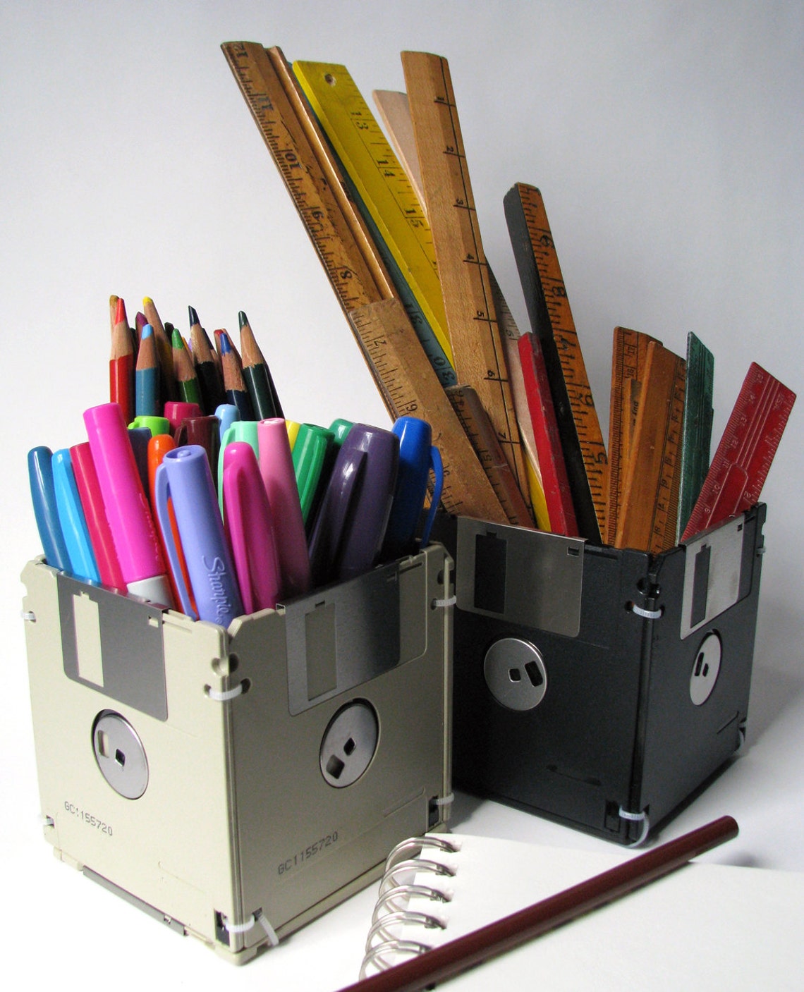 3.5 Inch Floppy Disk Beige Container Pencil Cup Etsy