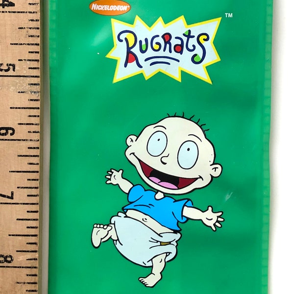 Tommy Pickles - Rugrats - Zippered Pouch - Vintage - 2000 - Oral-B - Nickelodeon - Cartoon - Collectible - Green