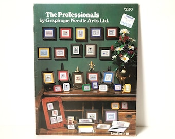 Professions - Occupations - Charted Cross Stitch - Needlepoint - Pattern Book - 1980's - Crafts - Graphique Needle Arts - Gifts - Handmade