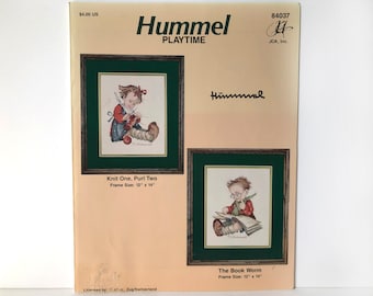 Hummel - Charted Cross Stitch - Needlepoint - Playtime - Pattern Book - Crafts  - Gifts - Handmade - Little boy and girl - needlework