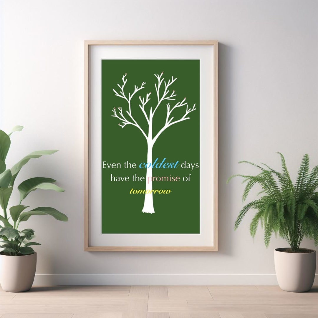 Motivational Quote, Winter Tree, Spring Flowers, 1080p, Desktop, FHD ...