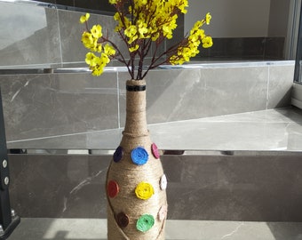 Vase en corde