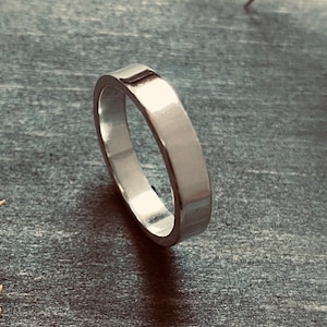 Silver Rings, Sterling Silver Ring, Silver Band, Simple Silver Ring image 1