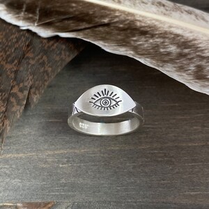 Evil Eye Protection Ring in .925 Sterling Silver image 3