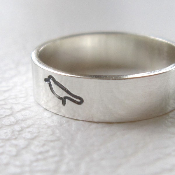 Silver Bird Ring, Sparrow Jewelry