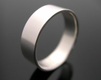 Silver Ring, Plain Silver Band, Mens Band