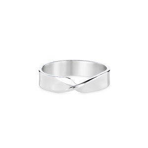 Mobius Twist Ring in .925 Silver, Sizes 3-16 image 6