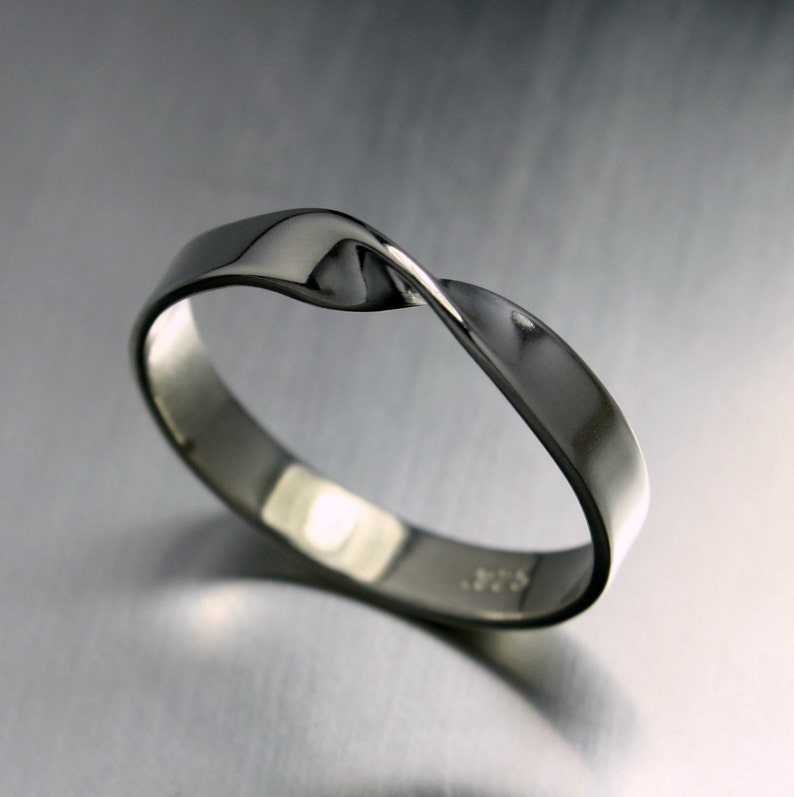 Mobius Twist Ring in .925 Silver, Sizes 3-16 image 3