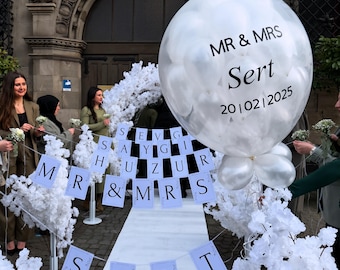 Girlande für Standesamt mit Band (6)