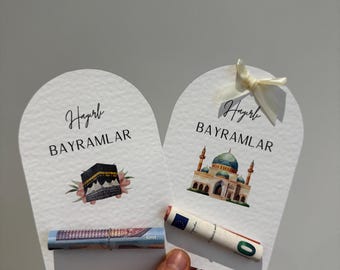 Tarjetas de efectivo Eid para regalar.