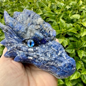 Royal Lapis Lazuli Orgonite Dragon - Orgone Generator - with Selenite, Crystal Quartz and Neodymium Magnet