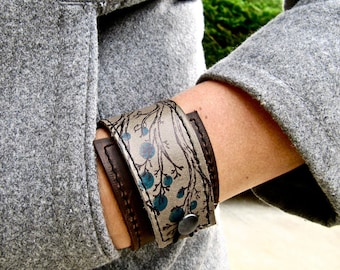 Leather Cuff Wrap Bracelet