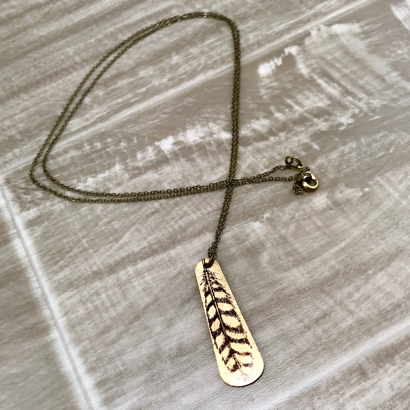 Antique Brass Necklace main image 1