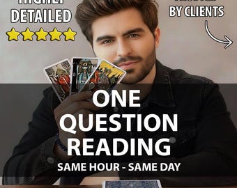 1 One Question Psychic Reading, In Depth Tarot Reading, Fast Response,  Accurate Psychic Reading,  Love, Money, Life. Same Day