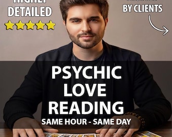 Love Psychic Reading, Twin Flame Reading, Medium Reading with Tarot Cards, Soulmate Reading, Psychic Love Reading Same Hour Same Day