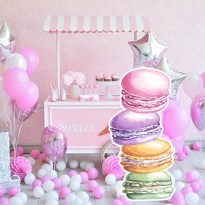 Macarons Cutout Big Decor / Dulces Candy Standee / Descarga instantánea