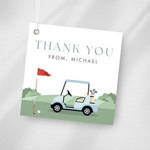 Tagi upominkowe Golf Par-tee | Tagi podziękowań za urodziny golfowe | Tagi na imprezę golfową Hole in One | Natychmiastowe pobranie