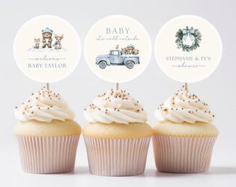 Cupcake-Topper Mit Schneeflocken-Motiv – Winterliche Deko Für Weihnachten & Baby-Partys