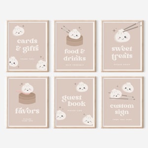 Little Dumpling Editable Sign Bundle | Bao Dumpling Birthday | Dim Sum Dumpling Baby Shower | Dumpling Party Decor | Instant Download