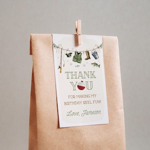 Fishing 1st Birthday Favor Tags | O-fish-ally One | The Big One | Gone Fishing Birthday Party | Instant Download