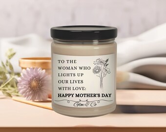 Soy Candle 9oz, Mother's day gift, Hand made, Unique design, Scented candles, Custom Candles,Natural Candles,Custom message For Mother's Day