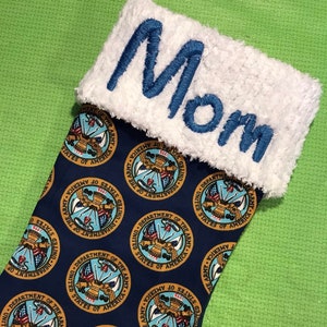 Military Army Soldier and Chenille Handmade Christmas Stocking FREE US & SHIPPING