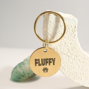 Solid Brass Tag,Circular Dog,Pet ID Tag,Deep Engraved,30mm Brass Pet ID Tag,Handmake,Polished,Design, Dog Tag,Pet ID Tag