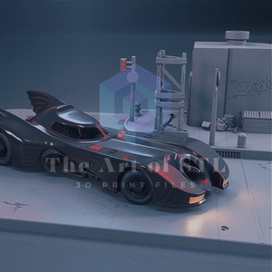 batmobile 1989 stl files, batmobile 3D model for 3D printing, batmobile figure