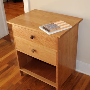 Shaker Two Drawer End Table/Nightstand