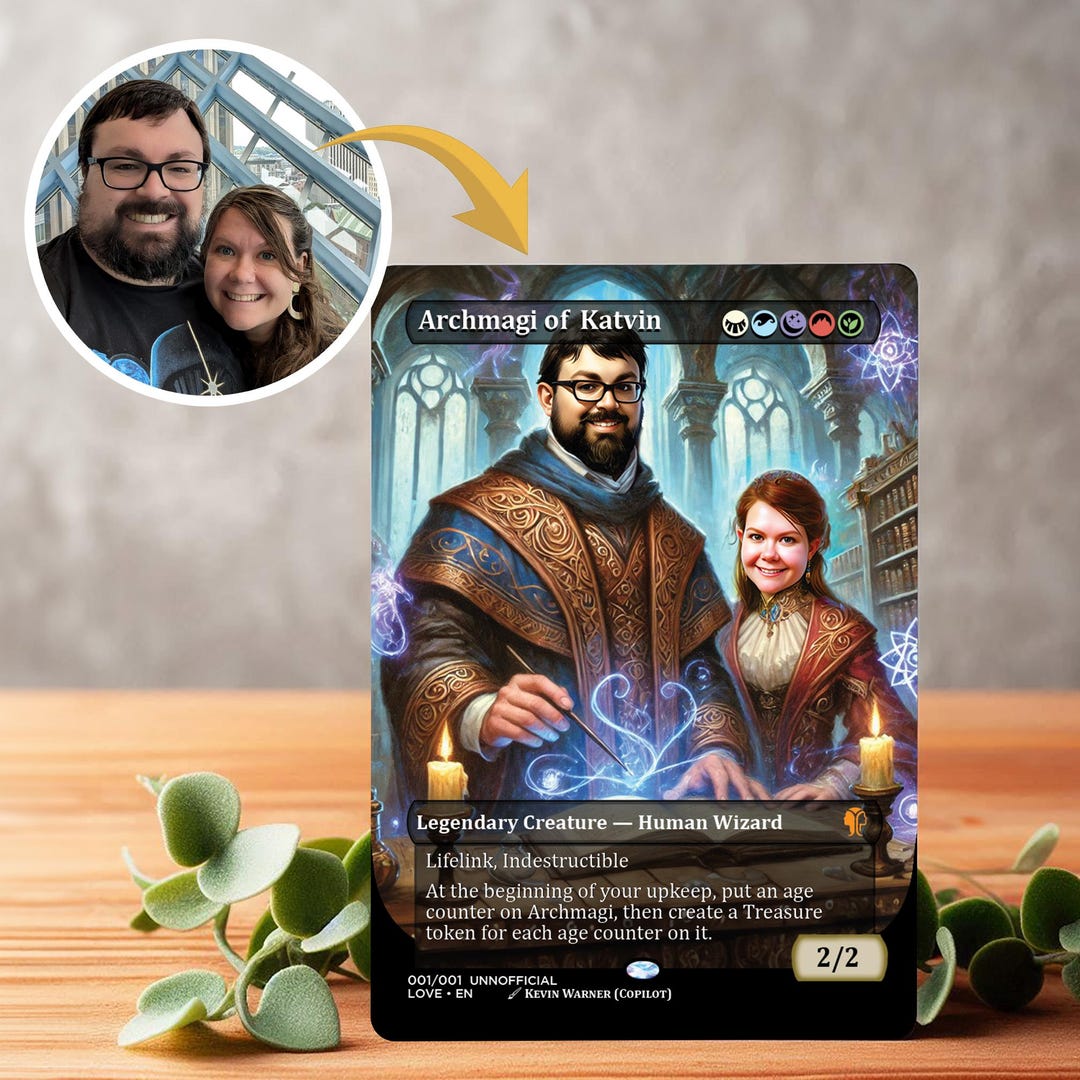 Couple MTG Art Commission Card Custom Portrait of You and a Loved One ...