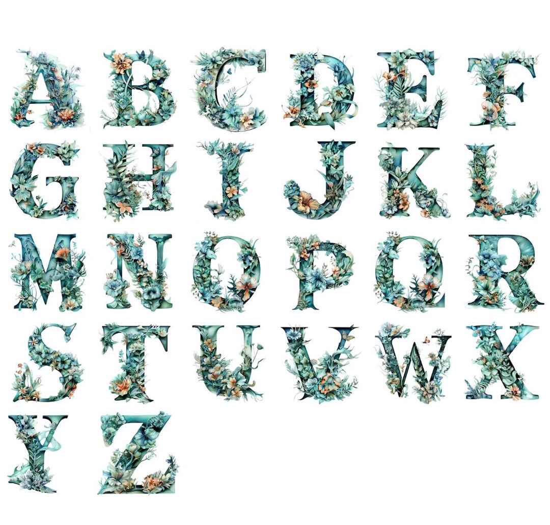 SEA Alphabet, Digital Alphabet, 26 Letters - Etsy